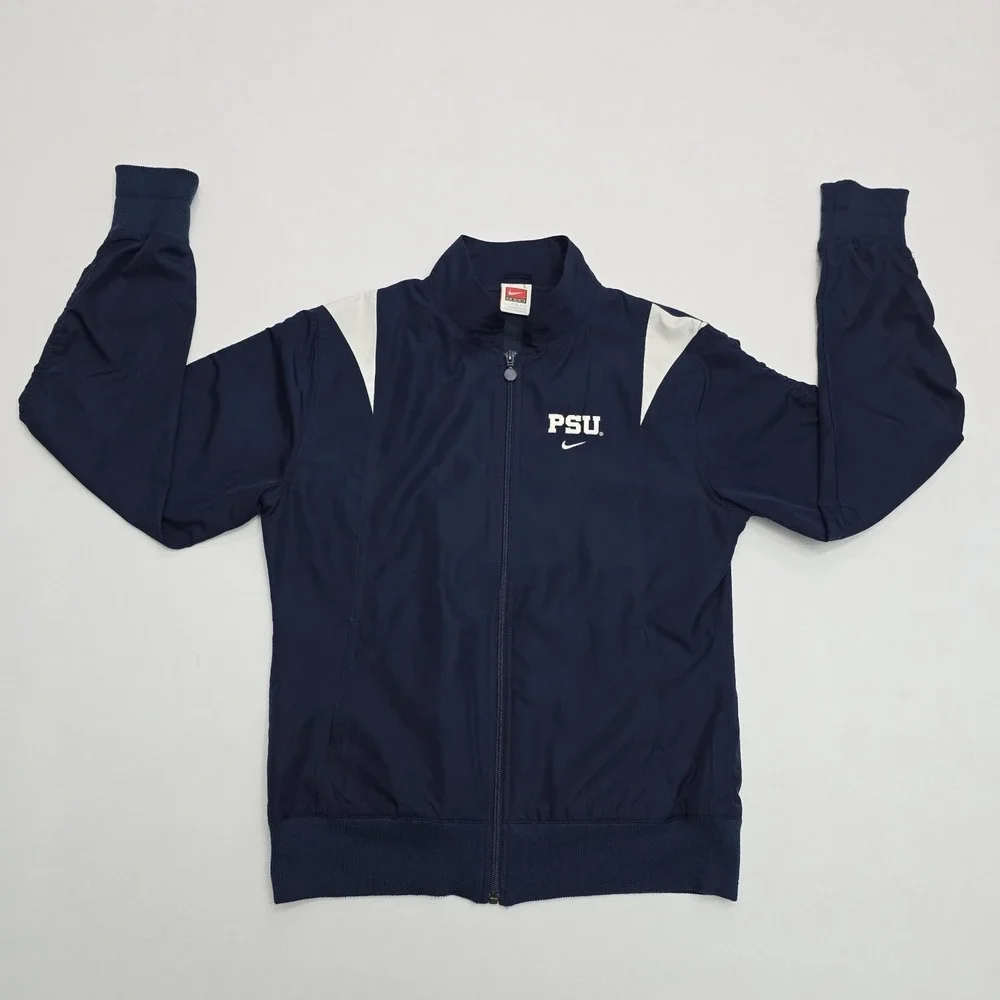 Nike Penn State PSU Nittany Lions Youth Large Track Jacket Navy Blue Full Zip